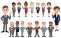 Ã£ÆâÃ£ÆÂªÃ£ÆÂ³Ã£ÆËSet Of  Business People In Different Poses Isolated On A White Background. Vector Illustration. Royalty Free Stock Photo